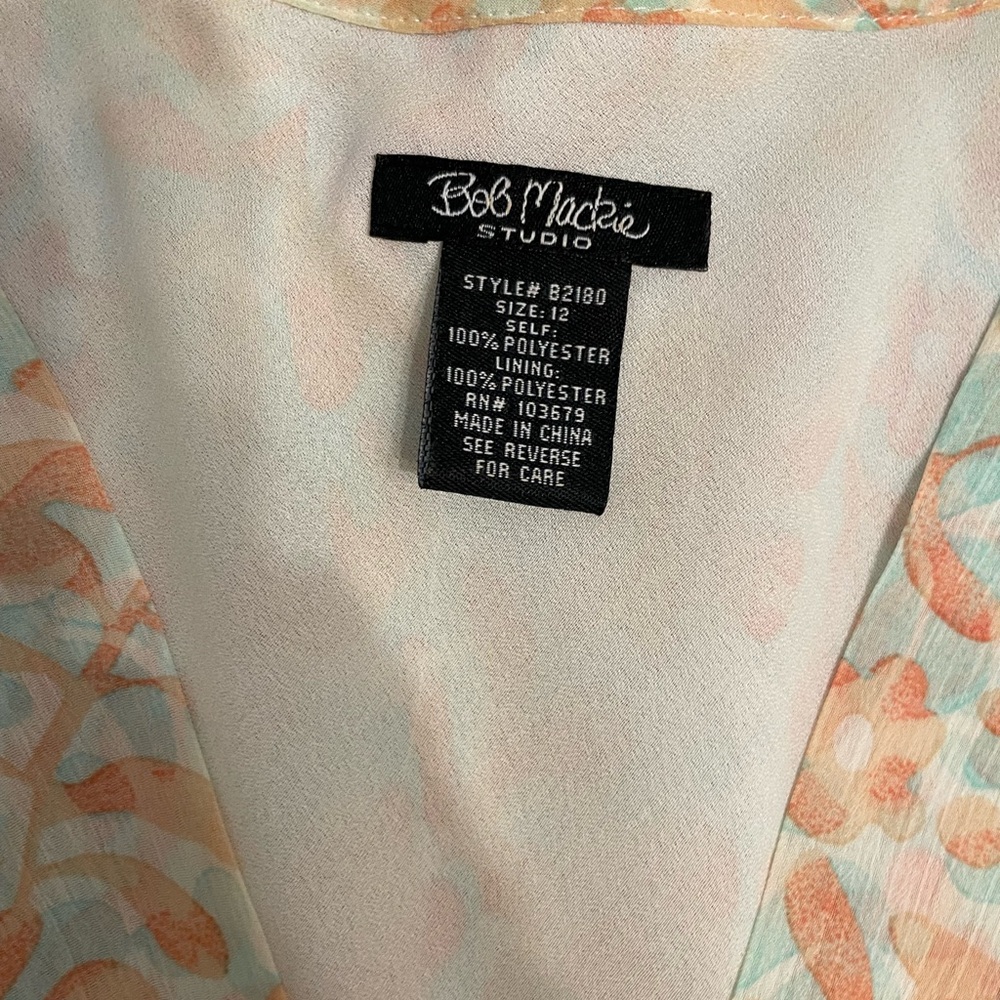 Bob Mackie Pastel Floral Dress